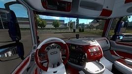 Daf Euro6 Skin Red and White