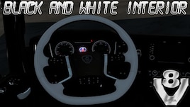 Scania 2016 Black and White Interior