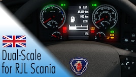 Scania Dual-Scale Gauges for UK RJL Trucks